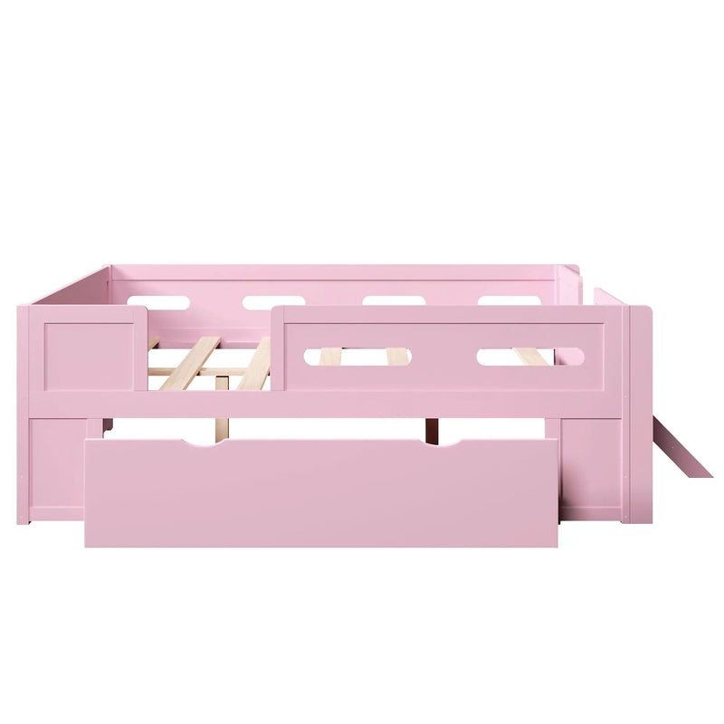 Platform Bed With Guardrail And Drawer by HouseOfZazla