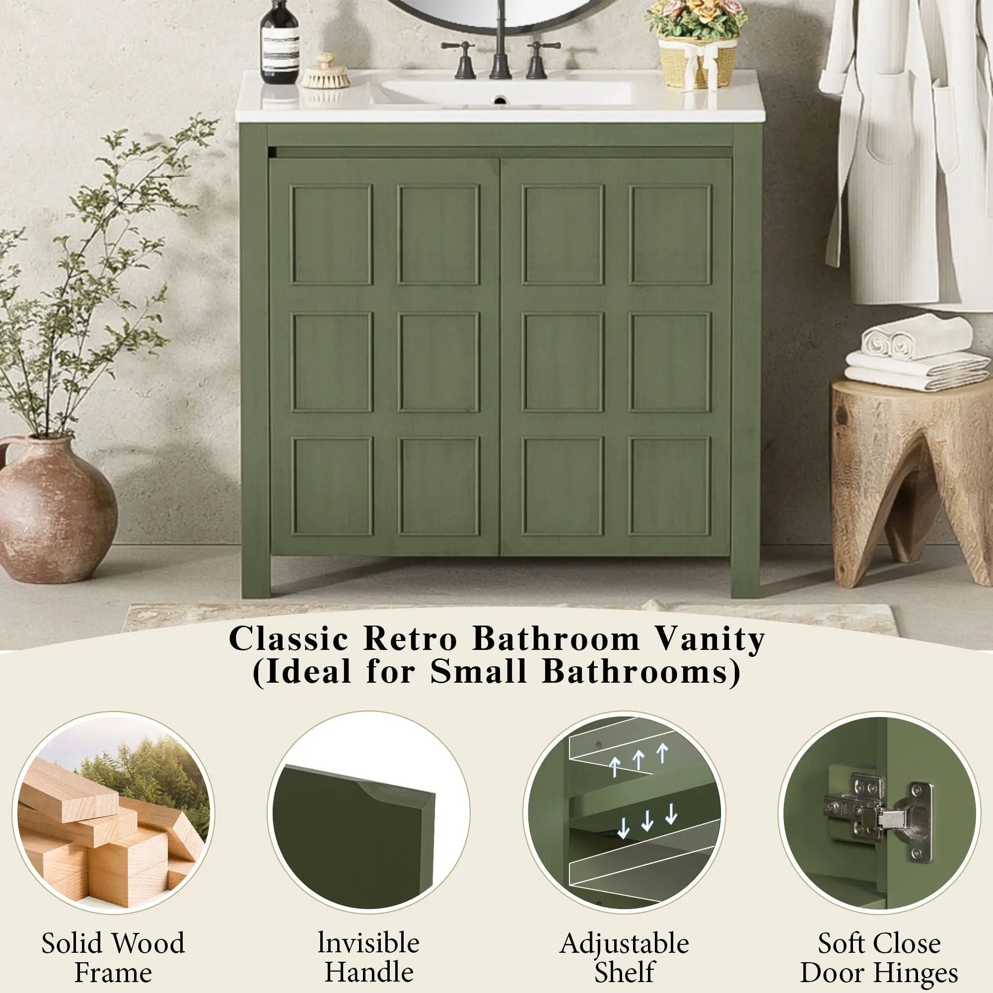 Bathroom Vanity Organizer With Sink, Combo Cabinet Set, Bathroom Storage Cabinet by Unique Piece Furniture