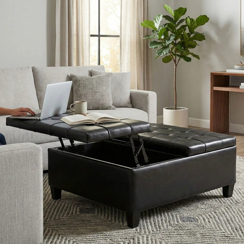 Harrison - Large Coffee Table Storage Ottoman by Unique Piece Furniture