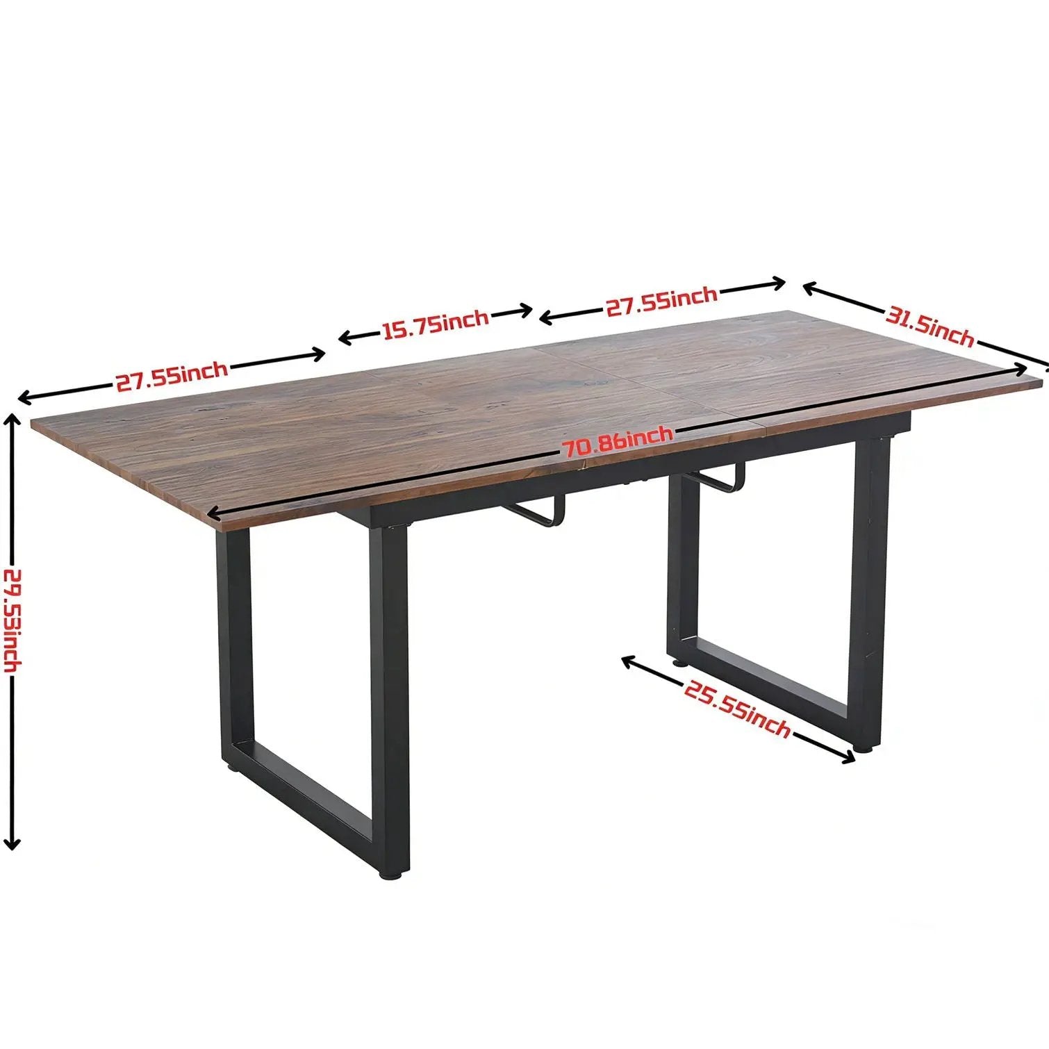 Square Extendable Dining Table With Metal Legs by Unique Piece Furniture