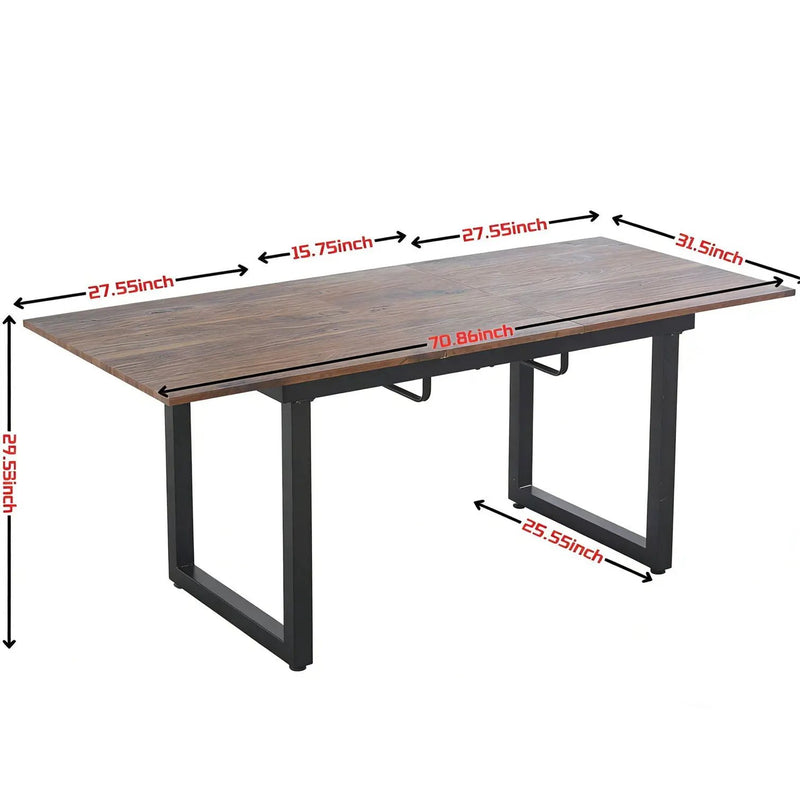 Square Extendable Dining Table With Metal Legs by HouseOfZazla