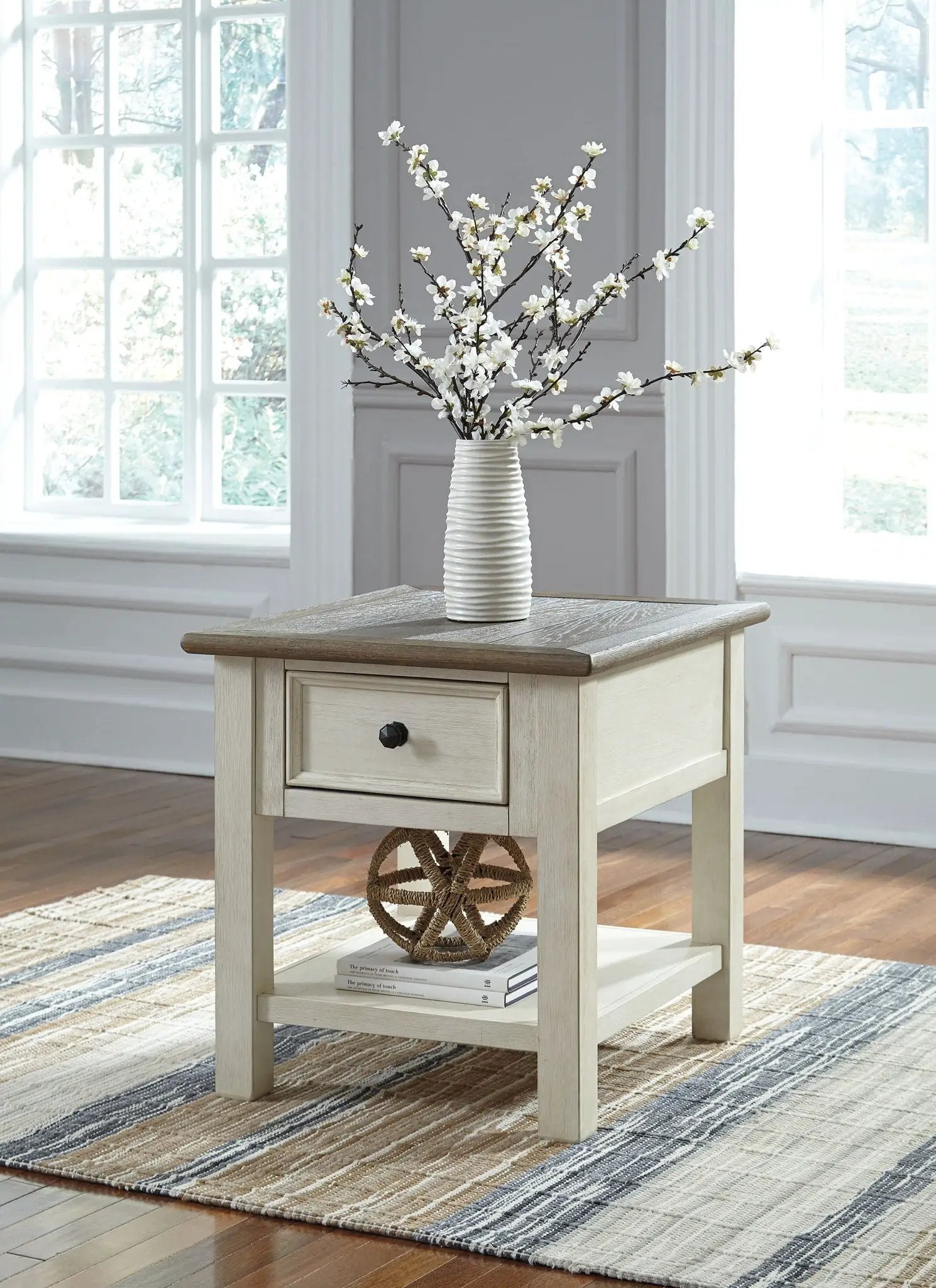 Bolanburg - Rectangular End Table - White / Brown / Beige by Unique Piece Furniture