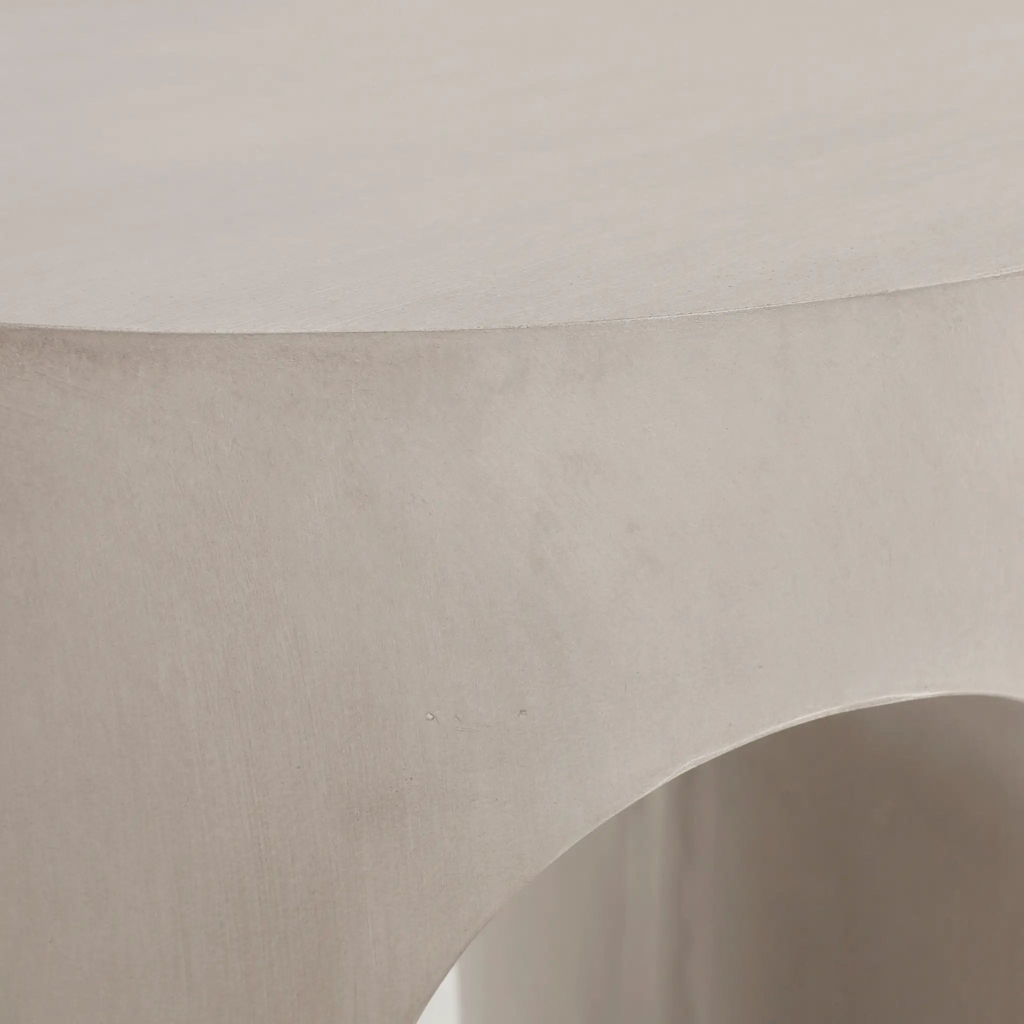 Outdoor MGO Round U-Shape Side Table Light Grey by HouseOfZazla