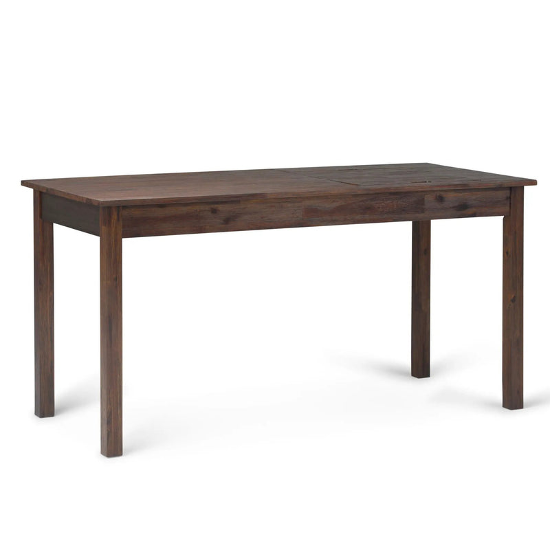 Monroe - Desk - Distressed Charcoal Brown by HouseOfZazla
