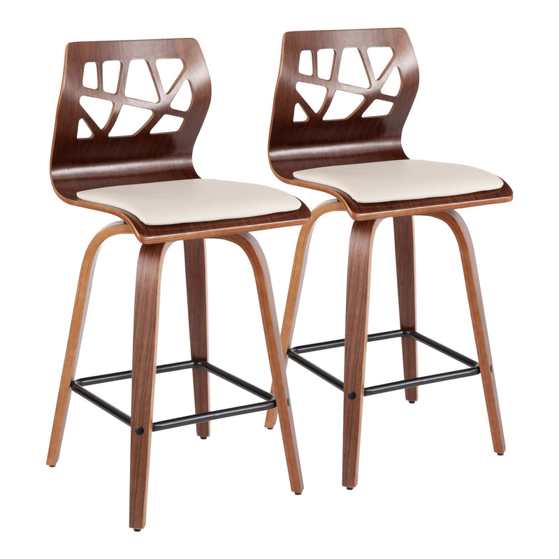 Folia - Mid Century Modern Counter Stool (Set of 2) by HouseOfZazla