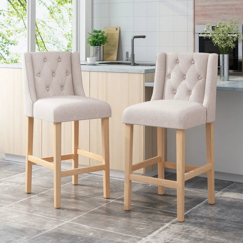 Ethereon Tufted Counter Stool (Set of 2) by HouseOfZazla