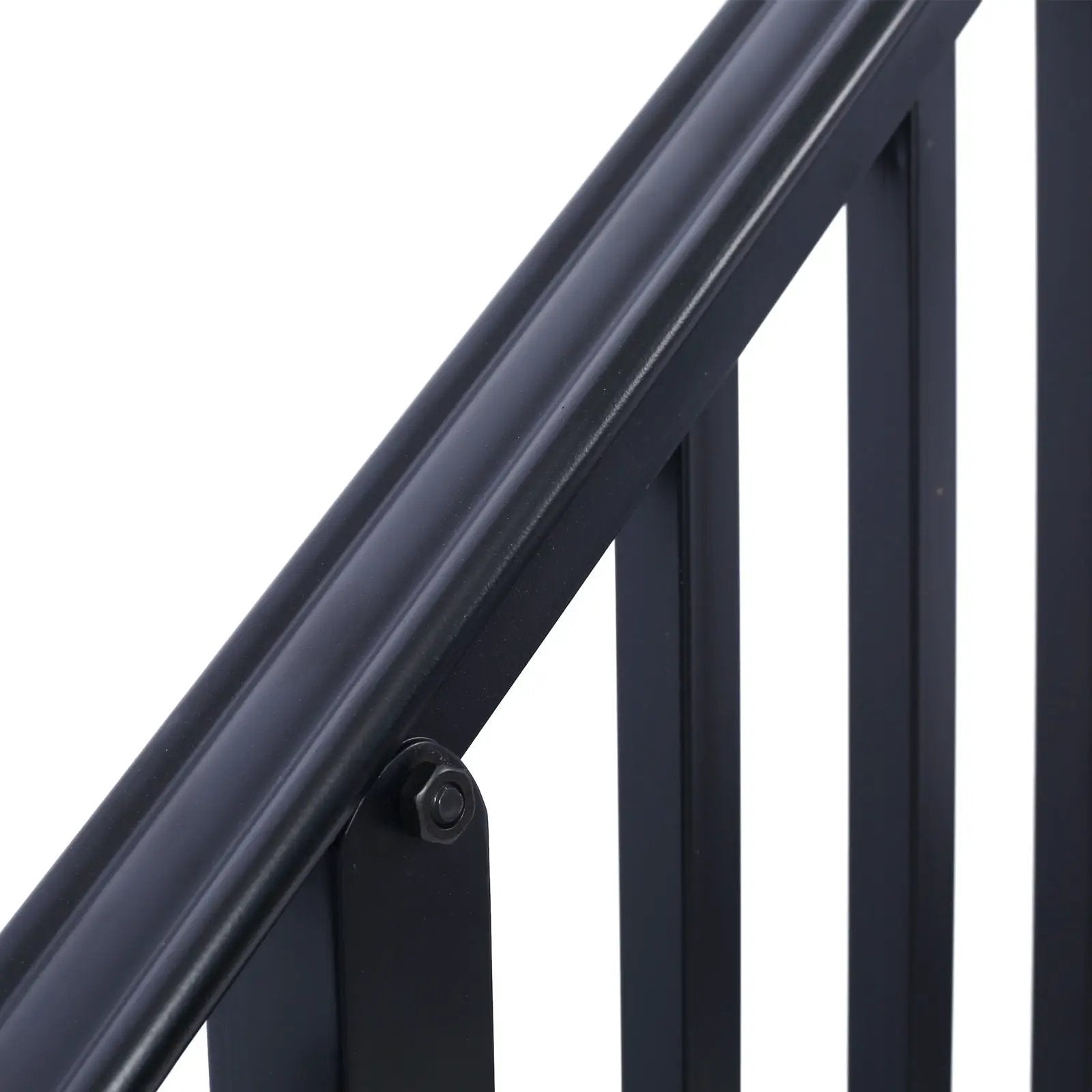 Handrails For Outdoor Steps, Fit 2 Or 3 Steps Outdoor Stair Railing, Wrought Iron Handrail, Flexible Porch Railing, Transitional Handrails For Concrete Steps Or Wooden Stairs by Unique Piece Furniture