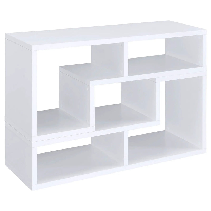 Convertable L-Shaped Bookcase With Open Shelves - White by HouseOfZazla