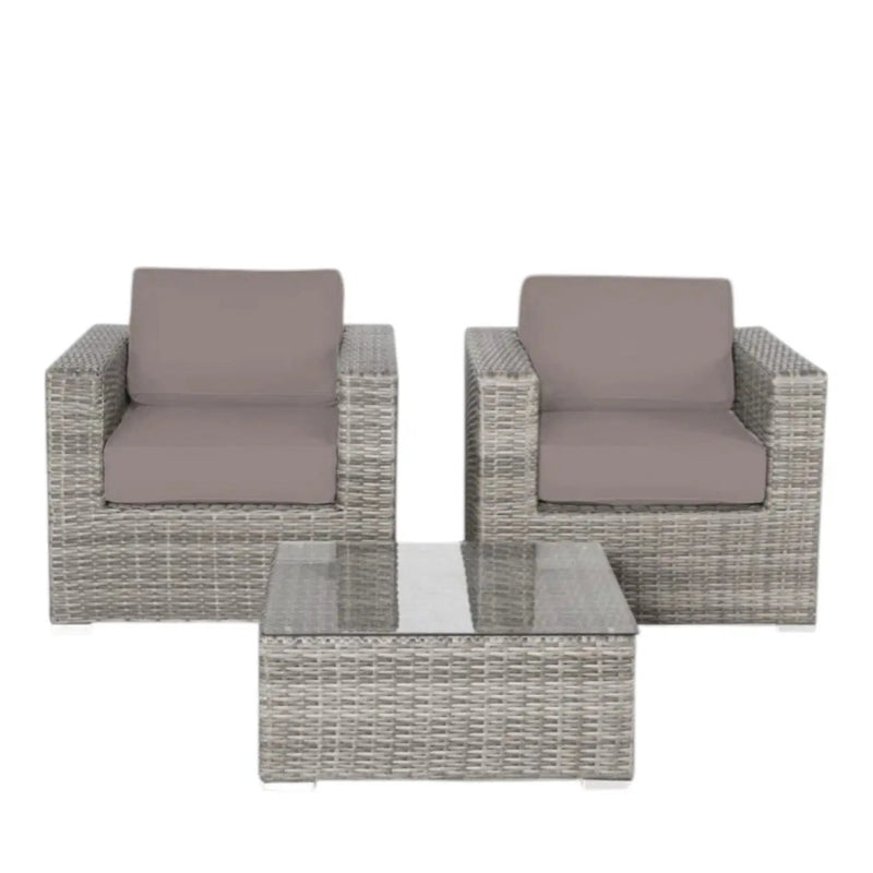 Wicker Seating Group Set With Table And Cushions by Unique Piece Furniture