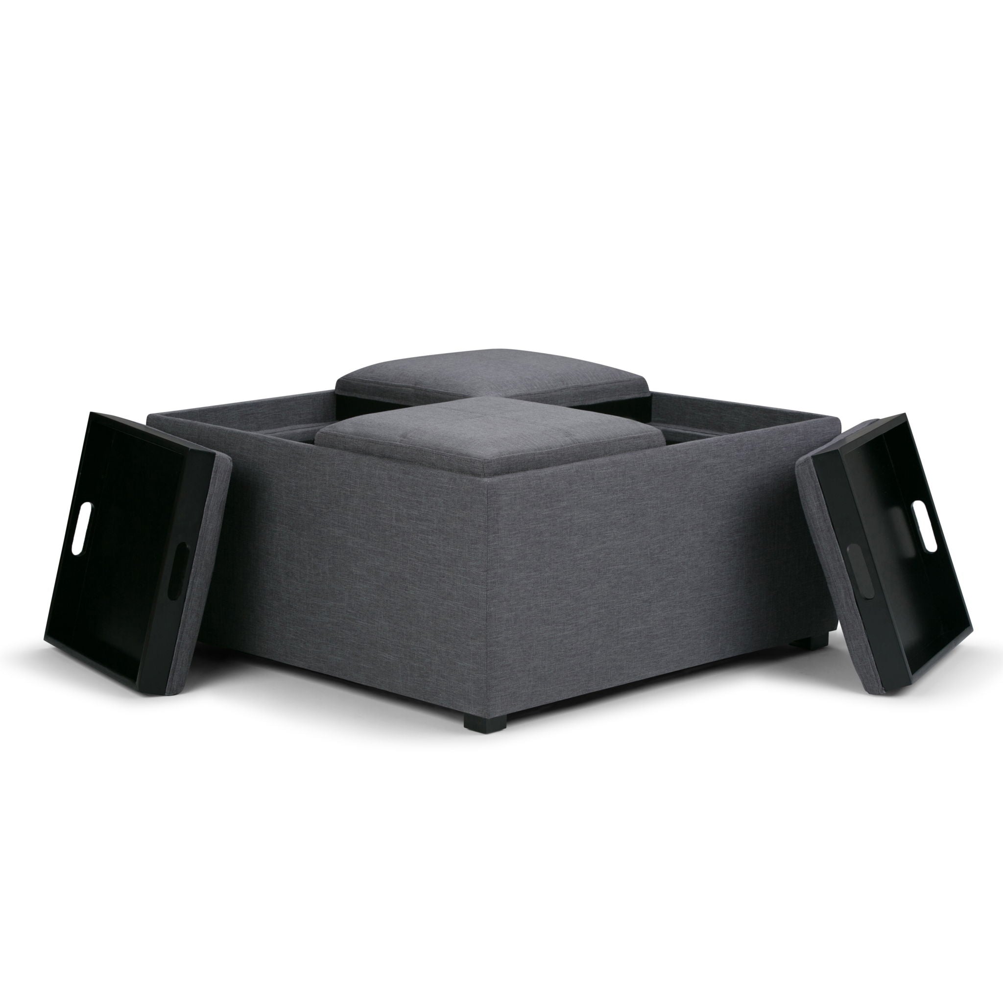Avalon - Square Coffee Table, Storage Ottoman by HouseOfZazla