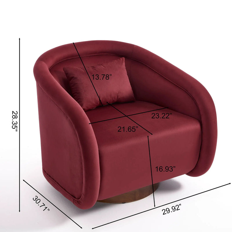 Swivel Accent Chair With 360 Degree Rotating by HouseOfZazla
