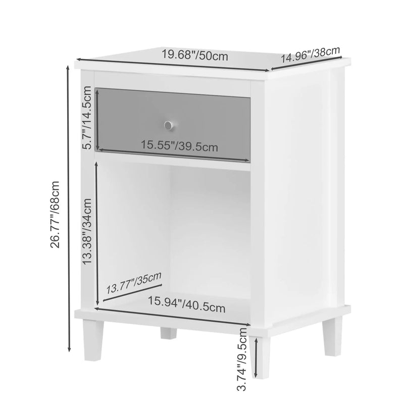 Nightstand With 1 Drawer 1 Shelf by HouseOfZazla