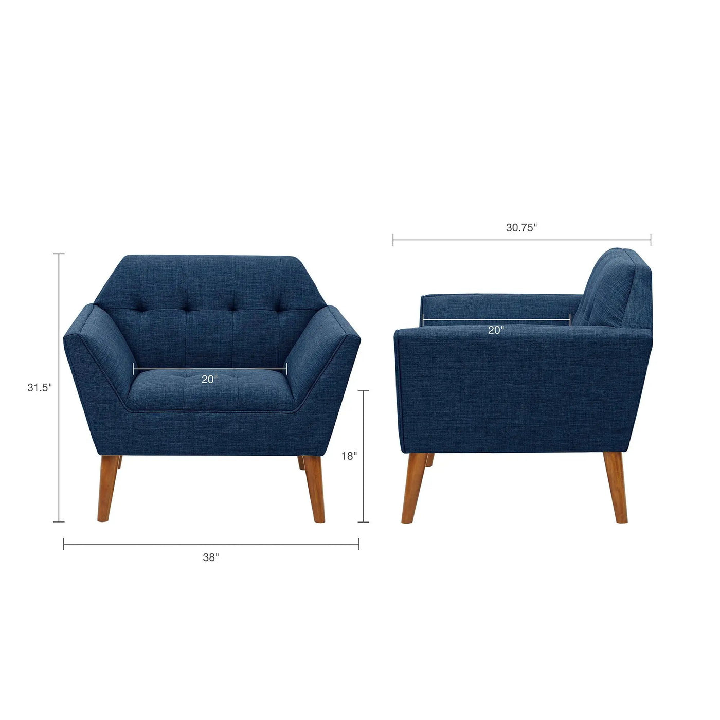 Modern Lounge Chair With Button Tufting by Unique Piece Furniture