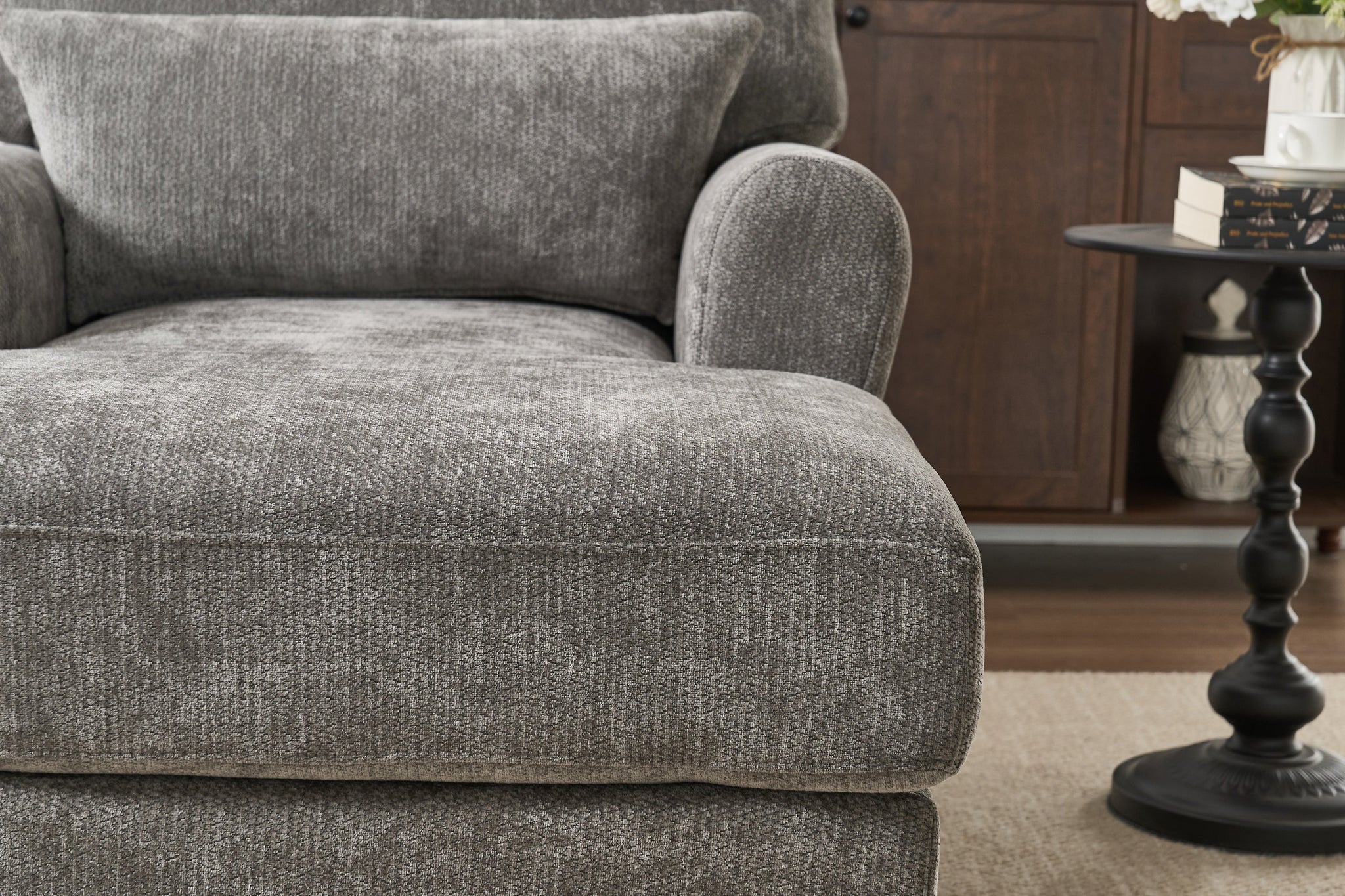 Modern Grey Upholstered Chaise Lounge Sofa Recliner by HouseOfZazla