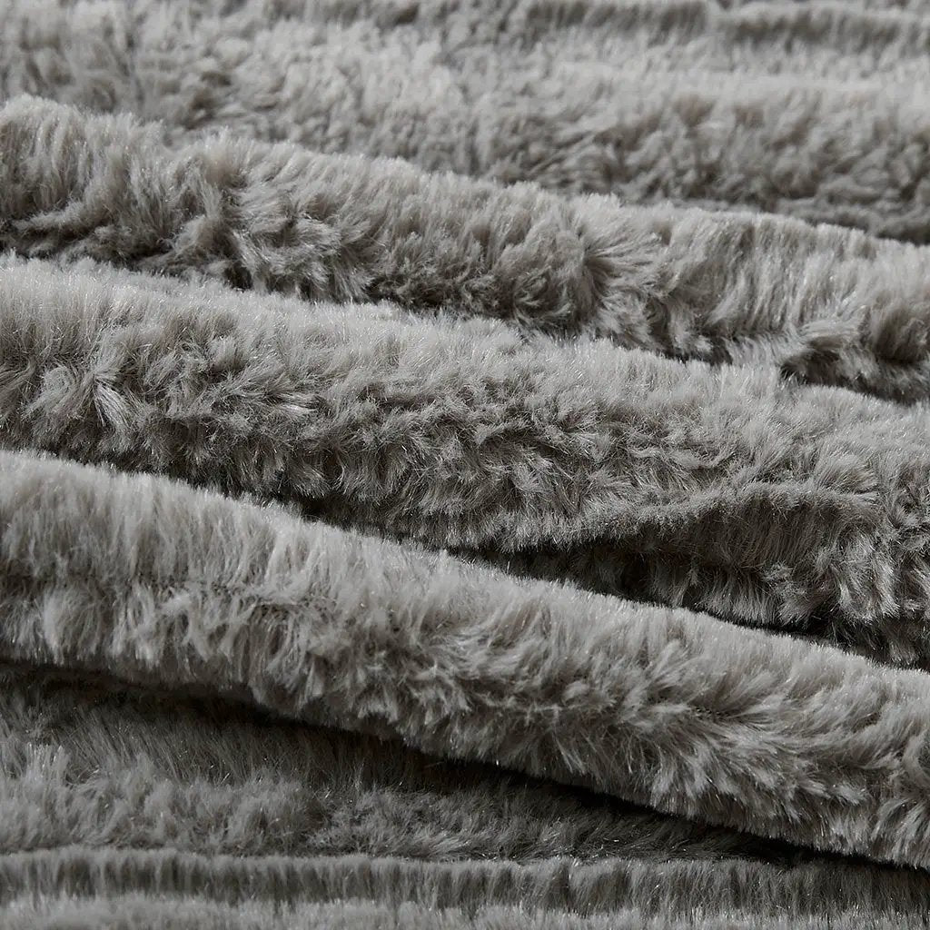King/Cal King Faux Fur Down Alternative Comforter Mini Set by HouseOfZazla