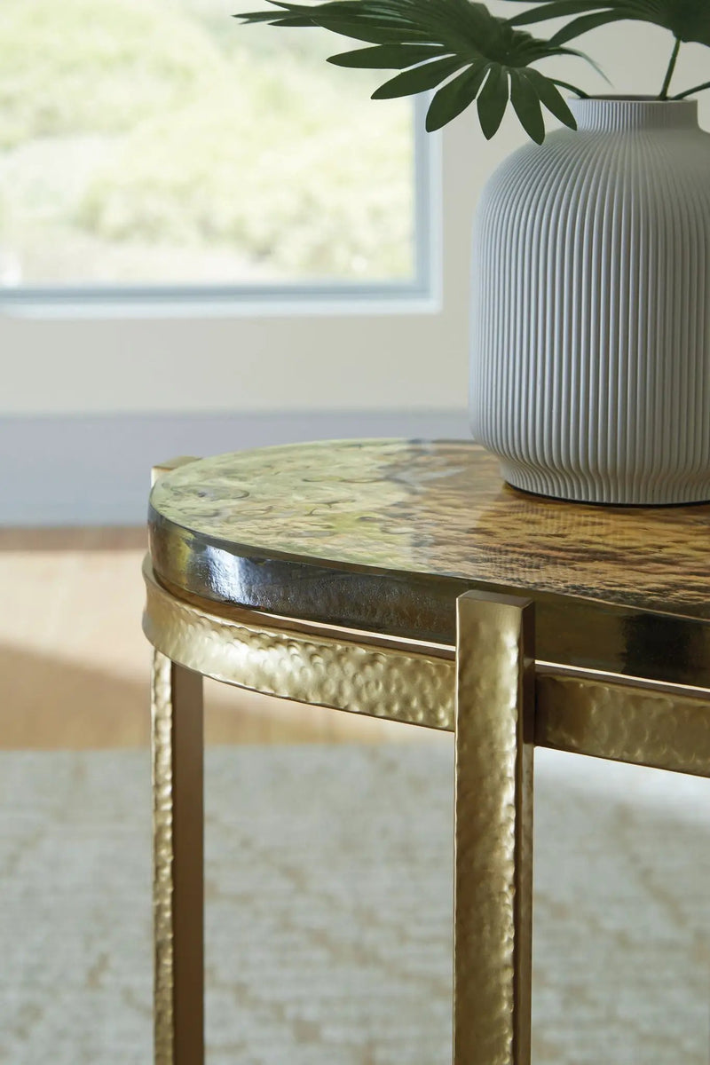 Porterville - Accent Table - Gold Finish by Unique Piece Furniture