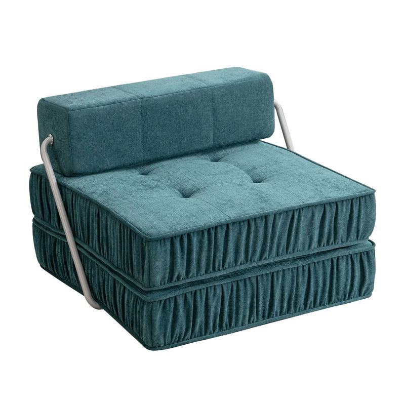 Folding Sofa With Removable Back Cushion, Convertible Futon Sleeper Chair by HouseOfZazla