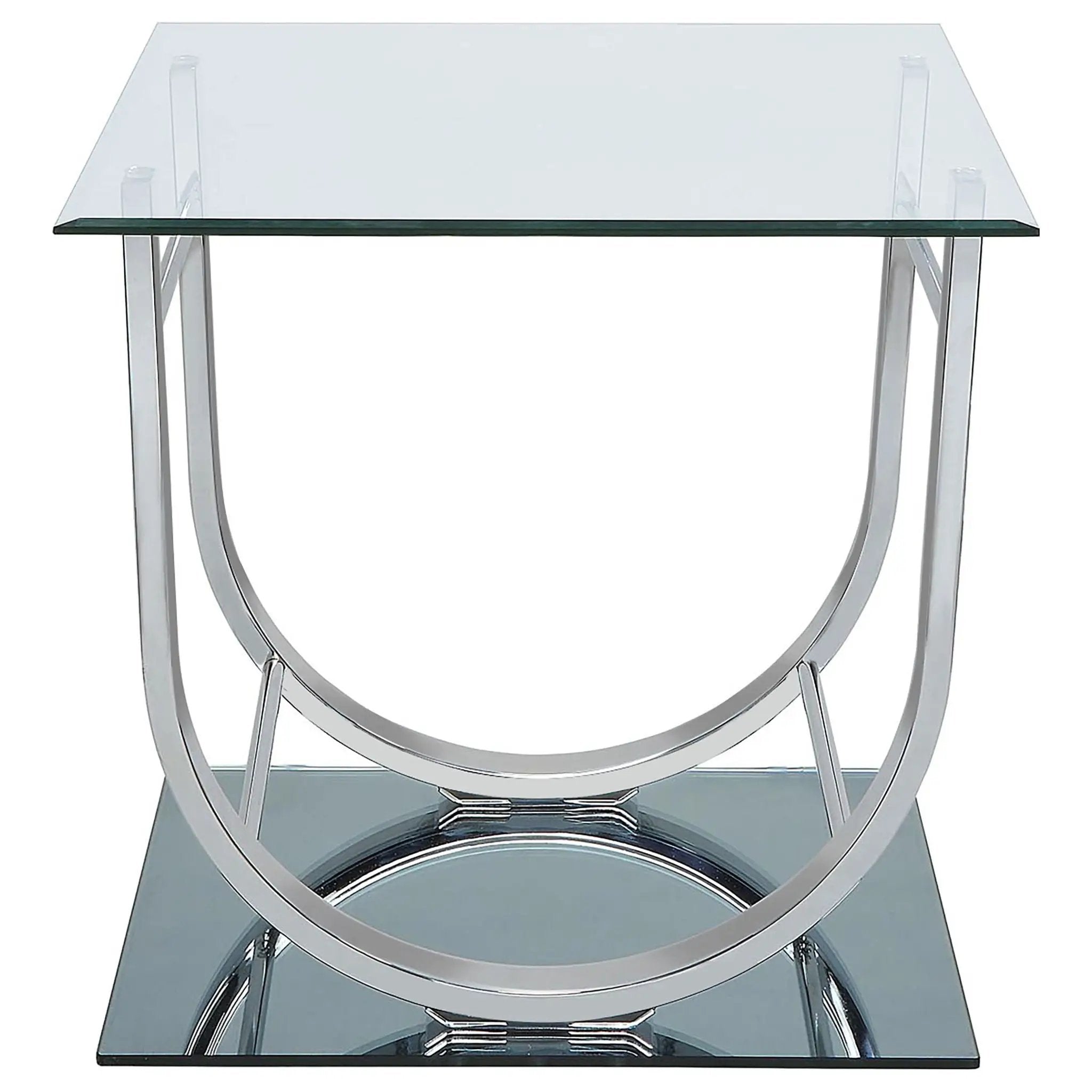 Danville 2-piece Glass Top Coffee and End Table Set Chrome by Unique Piece Furniture