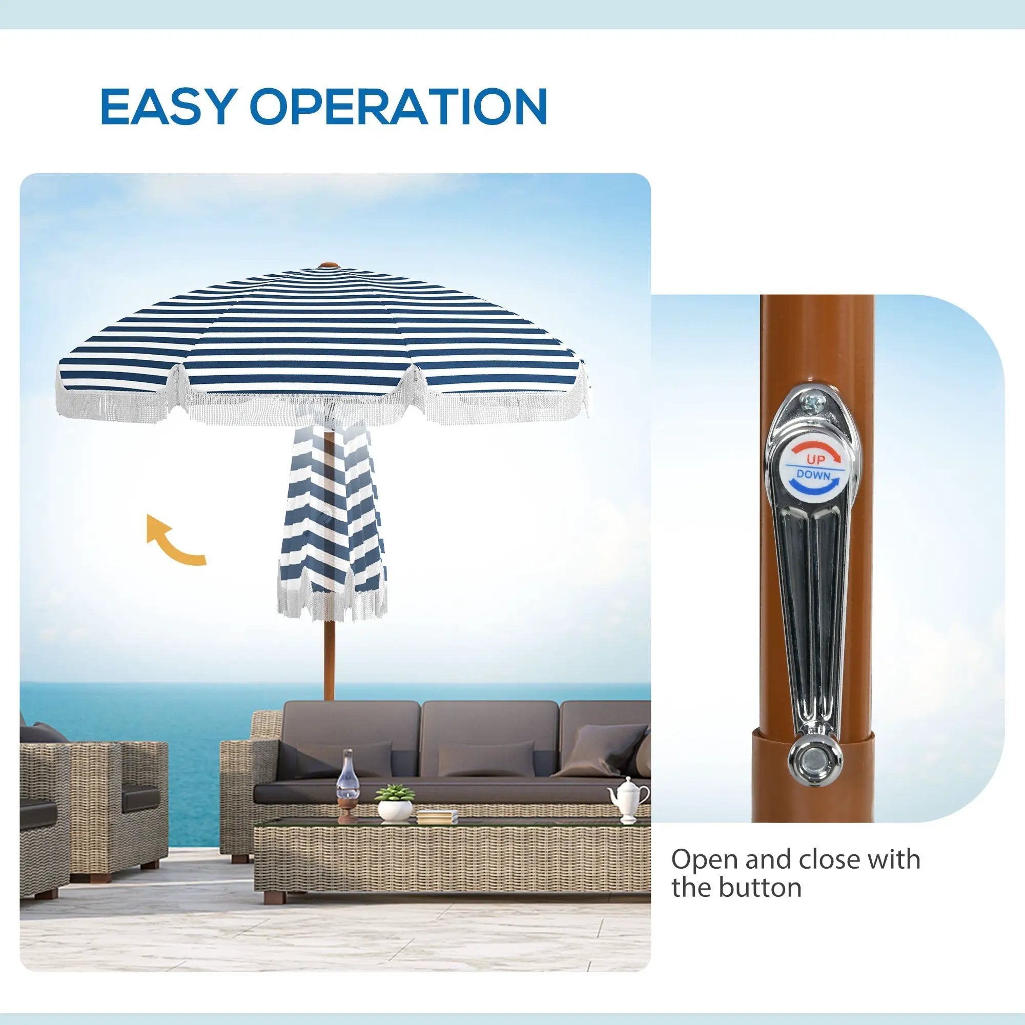 Outsunny 7 x 7 ft Outdoor Patio Umbrella with Tilt and Vent by HouseOfZazla