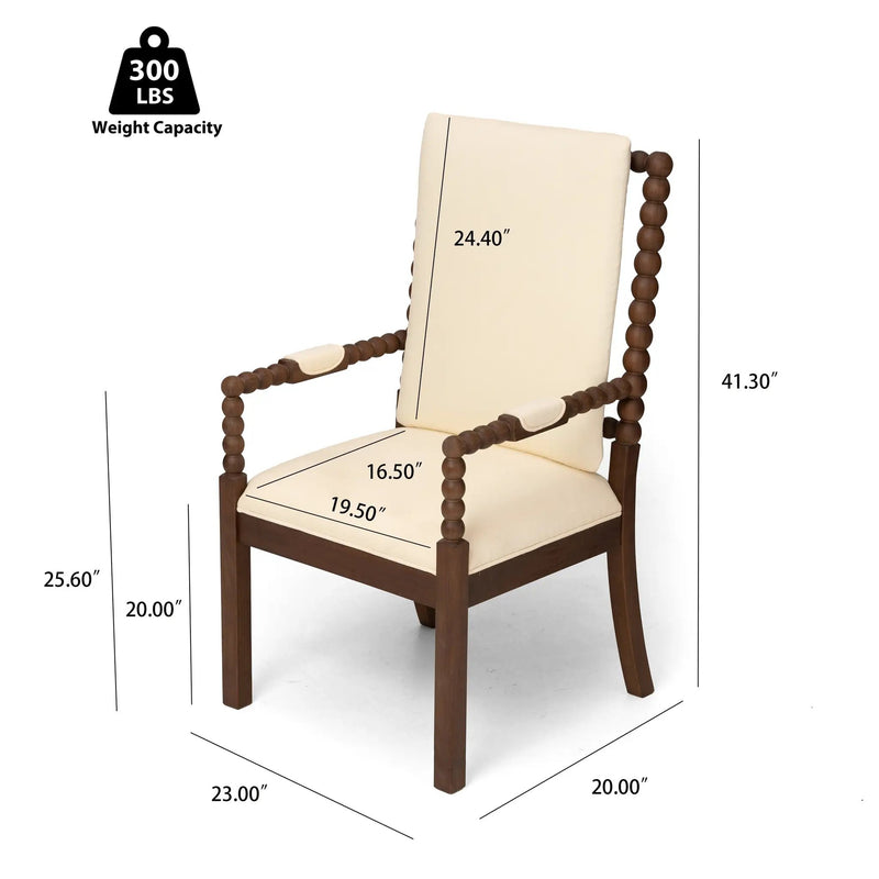 Set of 2 Rubber Wood Dining Chairs by HouseOfZazla