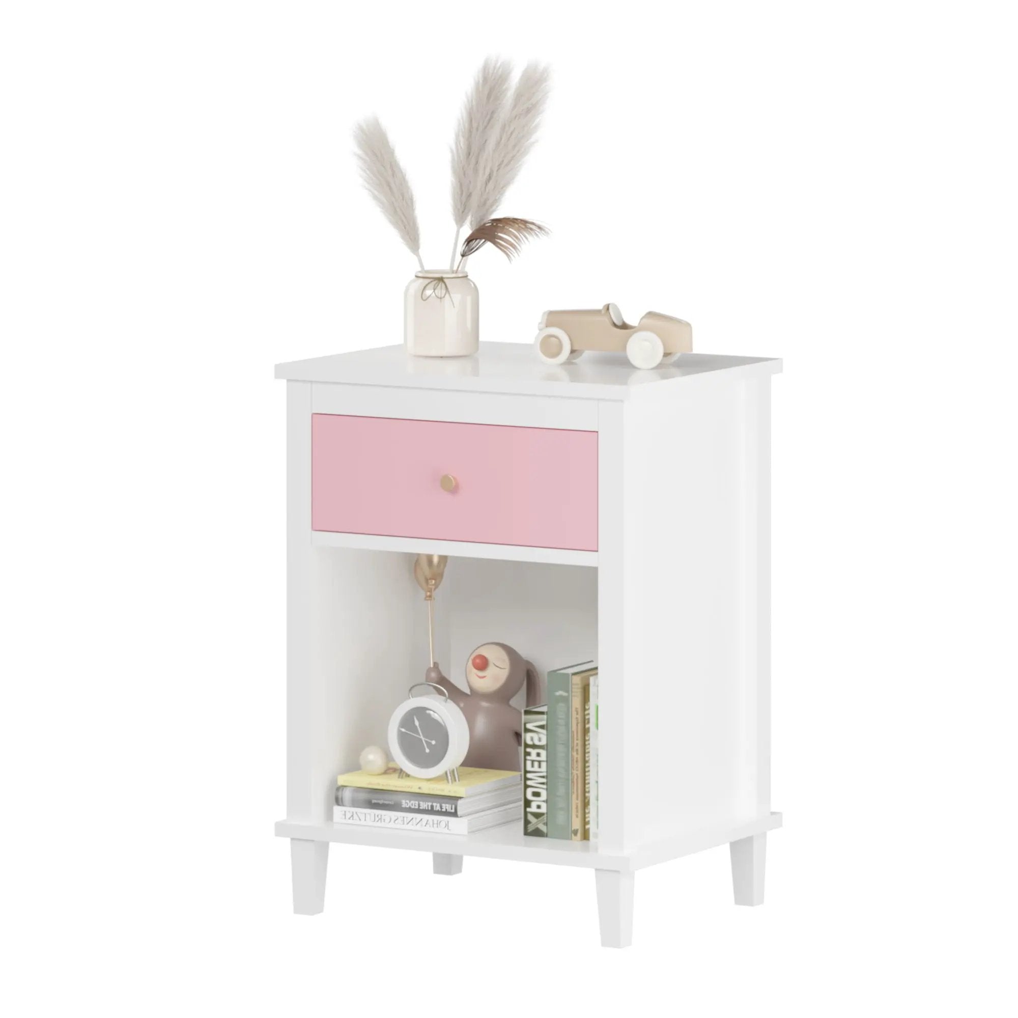 Nightstand With 1 Drawer 1 Shelf by HouseOfZazla