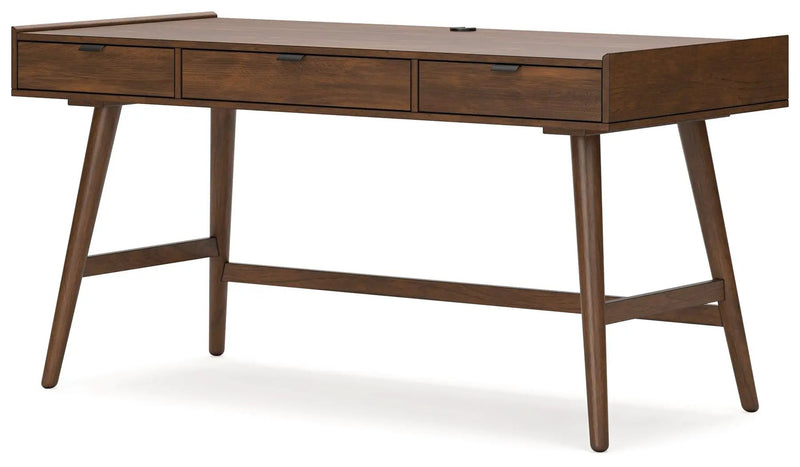 Lyncott - 3 Pc. - Home Office Desk, Chair, Bookcase - Brown by Unique Piece Furniture