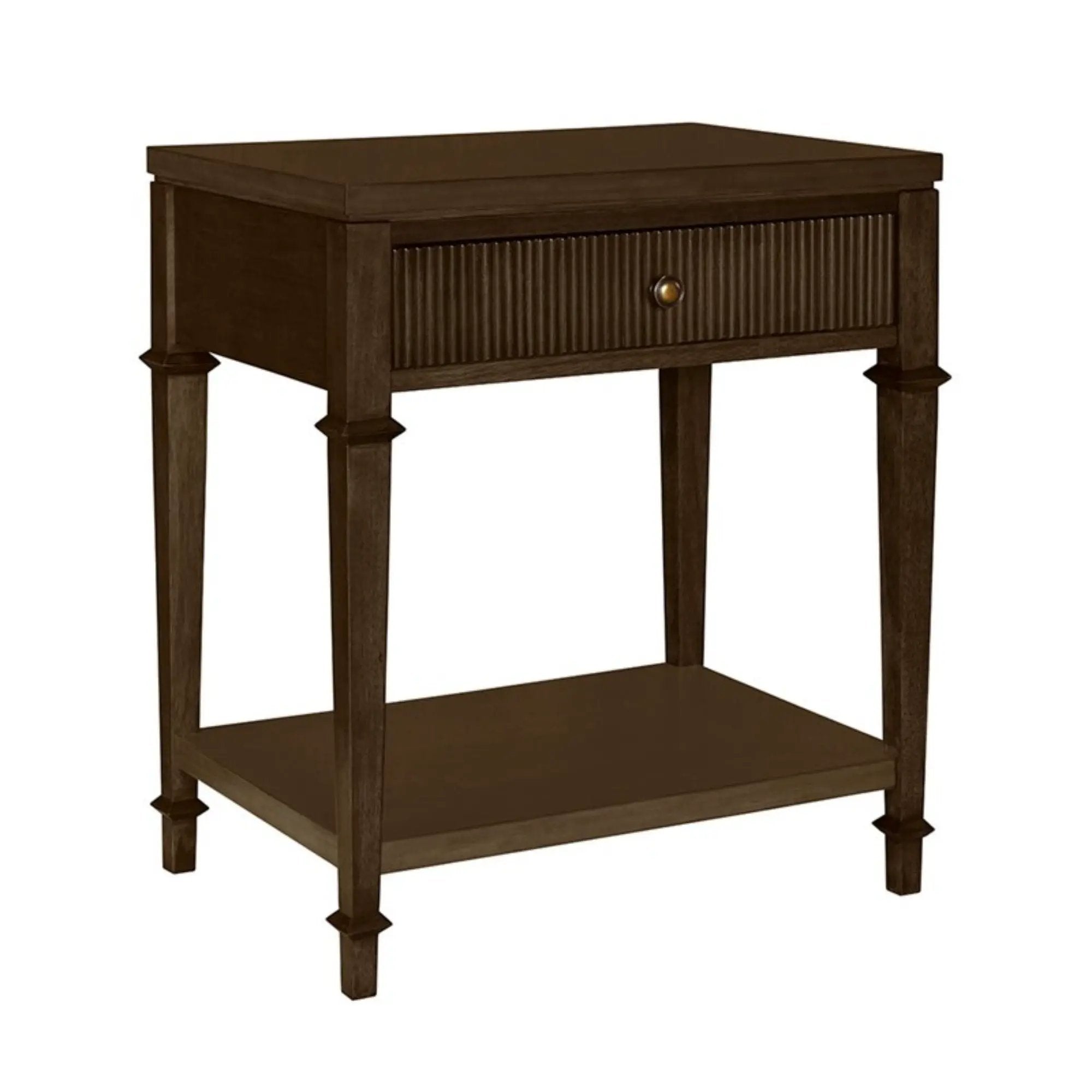 Kenna - Nightstand With Storage - Dark Coffee by HouseOfZazla
