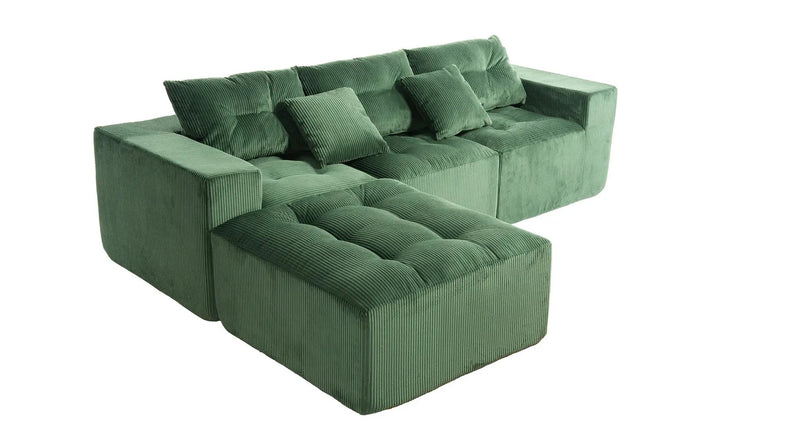 101" L-Shaped Modular Compression Sofa by HouseOfZazla