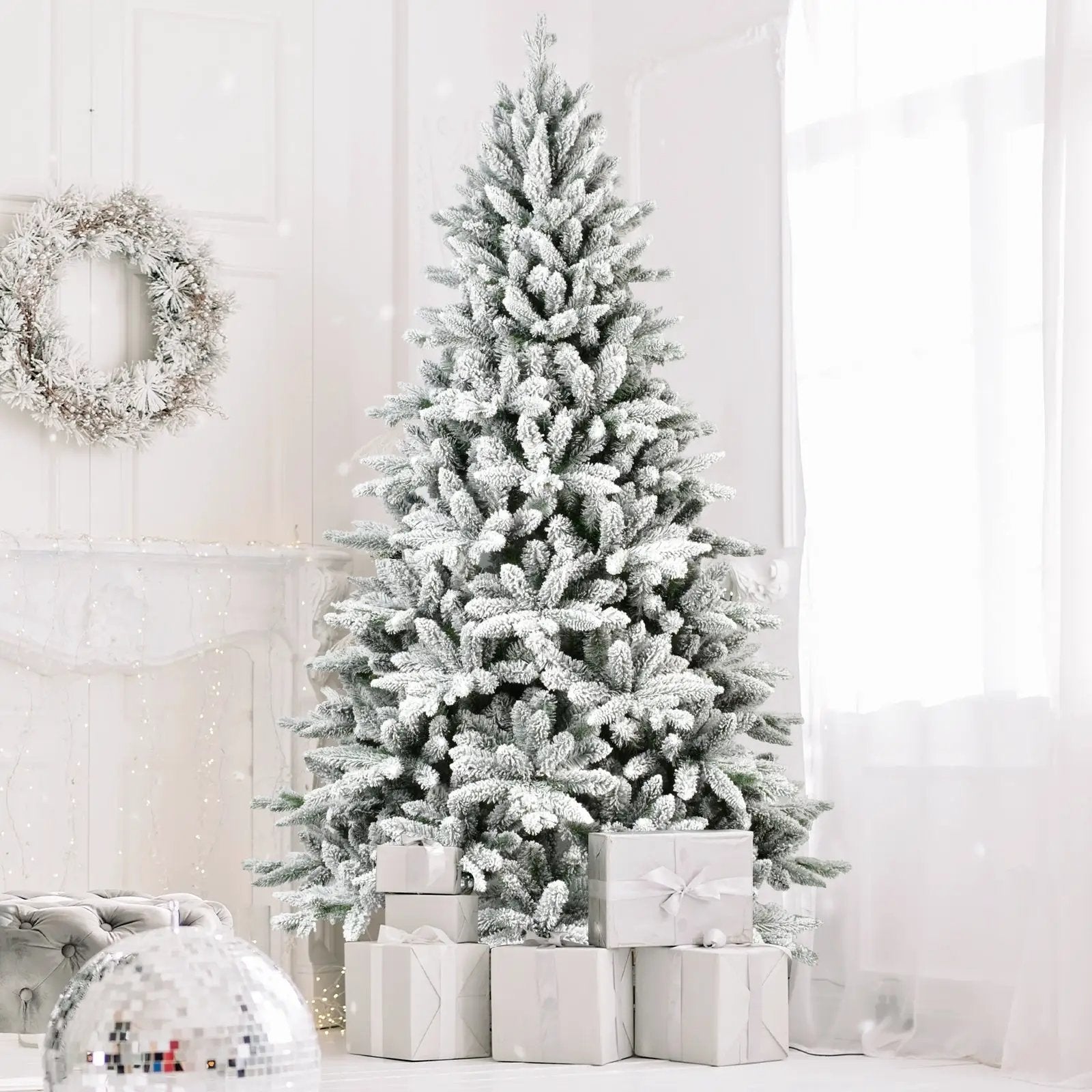 7ft Flocked Christmas Tree with 1514 Tips by HouseOfZazla