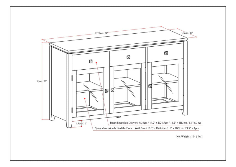 Cosmopolitan - Handcrafted Sideboard Buffet by HouseOfZazla
