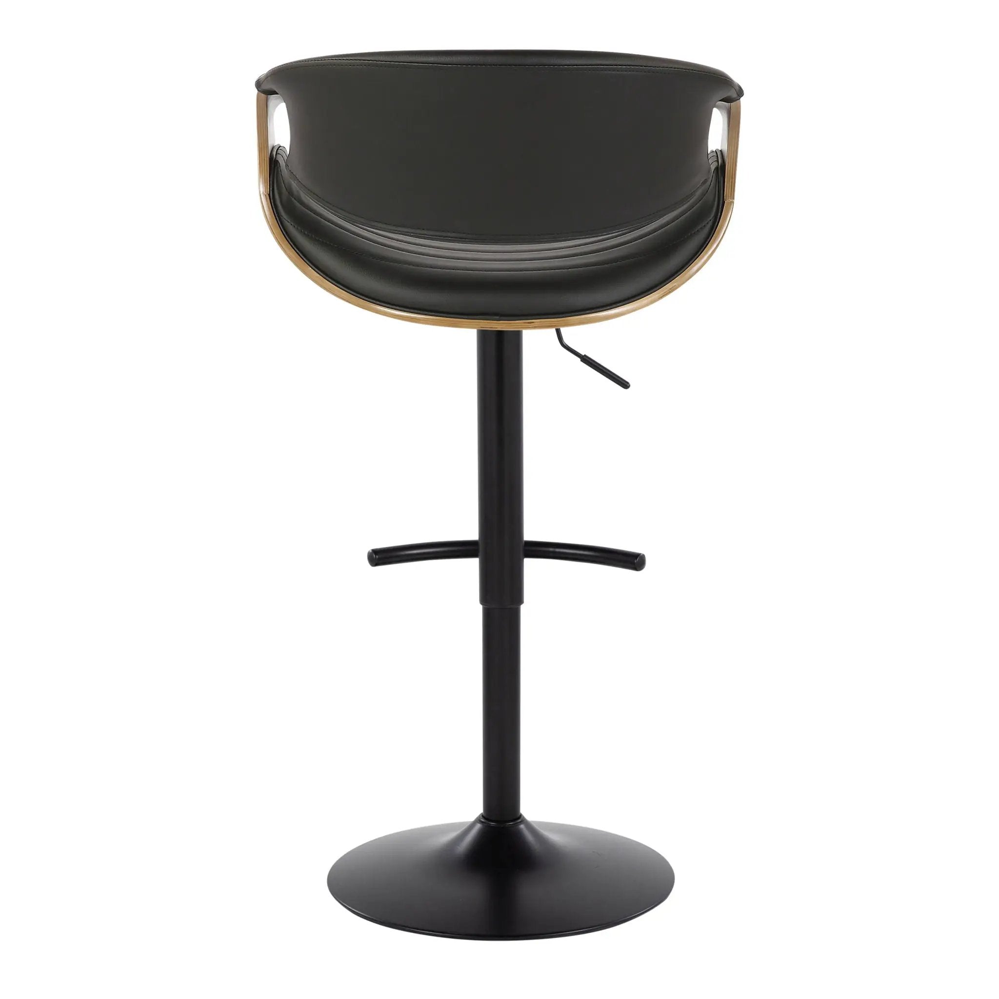 Symphony - Mid Century Modern Adjustable Barstool With Swivel With Rounded T Footrest (Set of 2) by Unique Piece Furniture