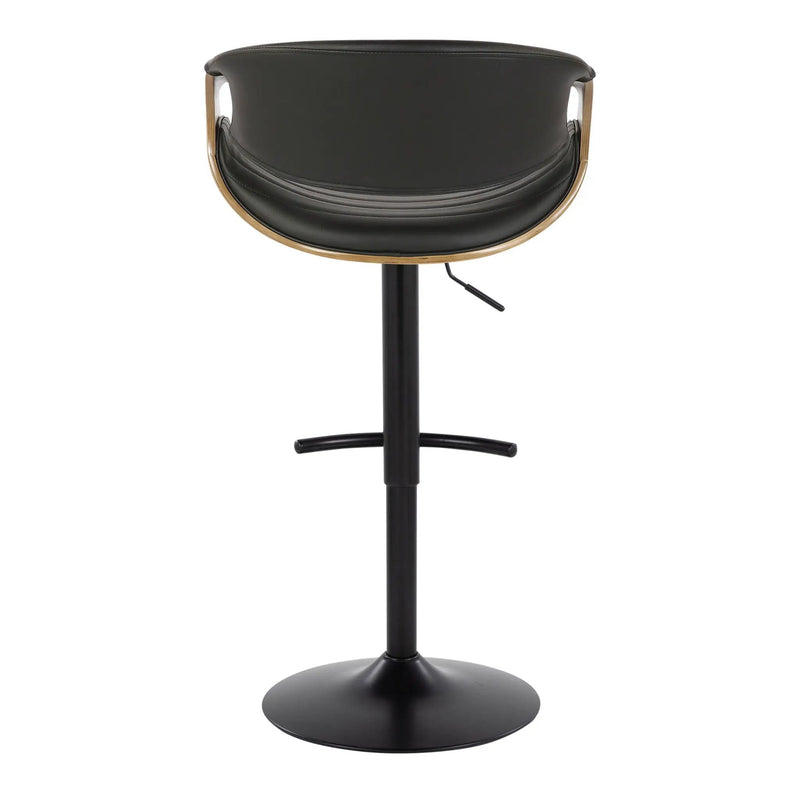 Symphony - Mid Century Modern Adjustable Barstool With Swivel With Rounded T Footrest (Set of 2) by HouseOfZazla