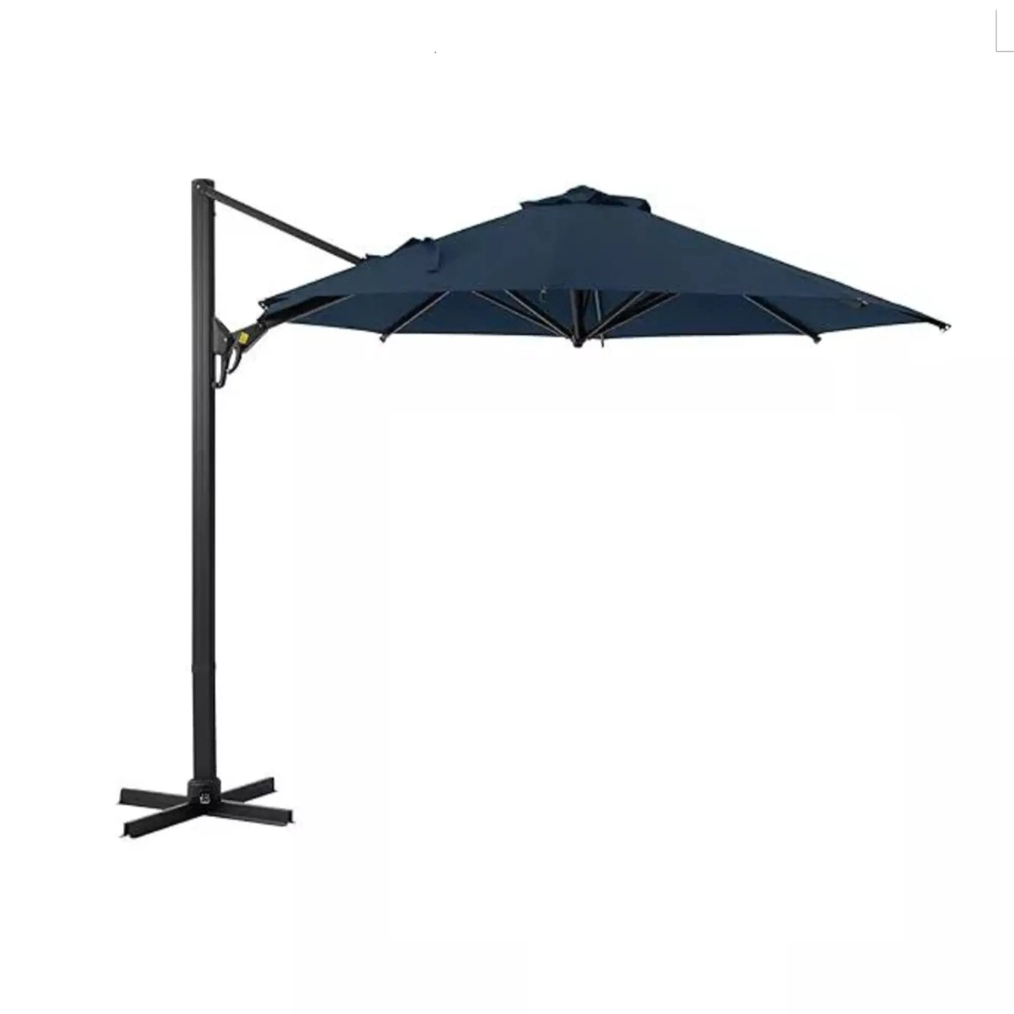 Round Cantilever Patio Umbrella With 360 Rotation & Infinite Tilt Adjustment by HouseOfZazla