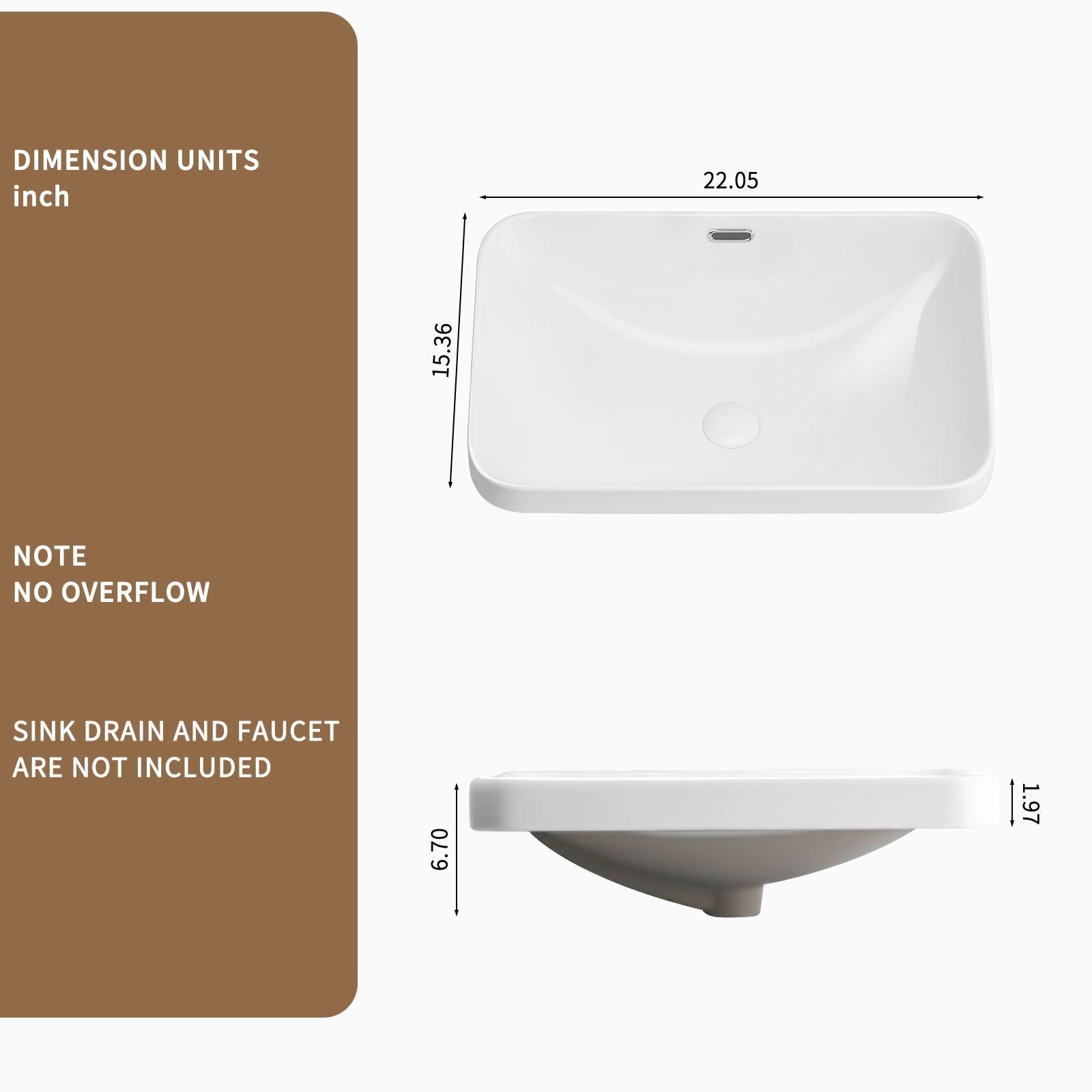 Undermount Bathroom Sink, Vessel Basin For Vanity Countertop - Milk White by HouseOfZazla