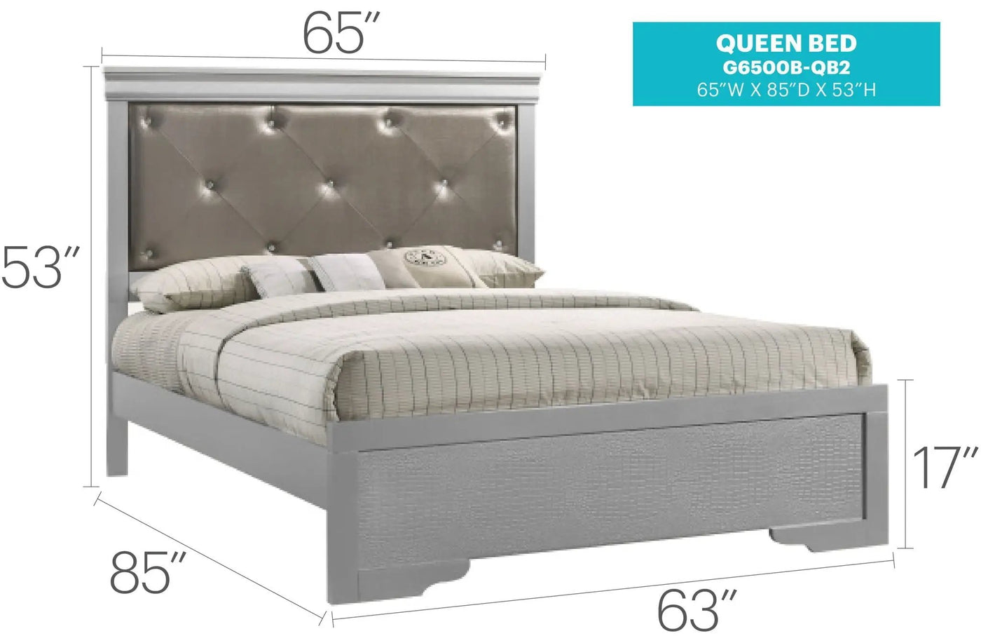 Chic Elegantly Designed Transitional Bed by HouseOfZazla