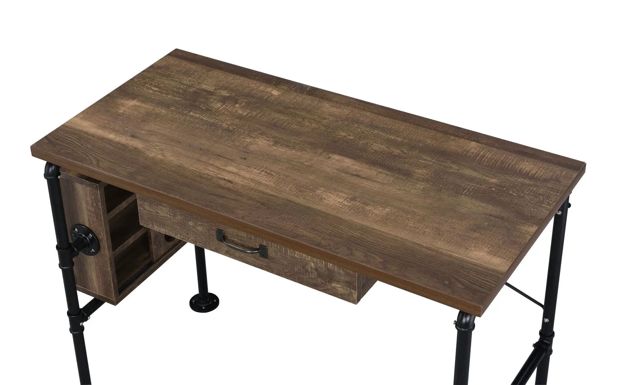 Endang - Writing Desk - Weathered Oak / Black by Unique Piece Furniture