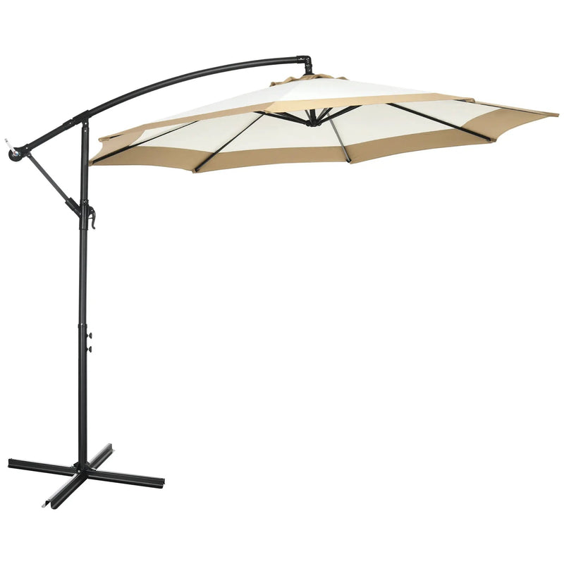 Outsunny 10FT Cantilever Umbrella with Crank and Cross Base by HouseOfZazla