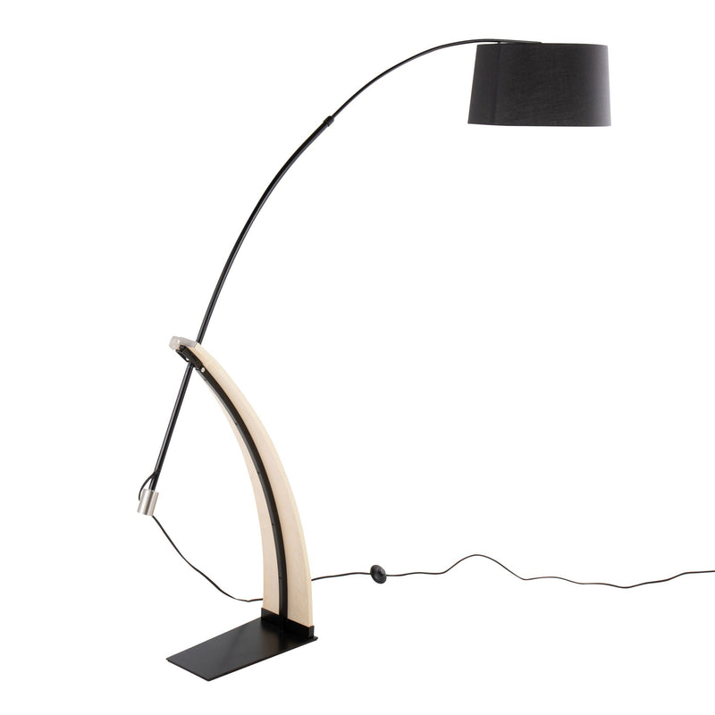 Robyn - Floor Lamp - Natural / Black by HouseOfZazla