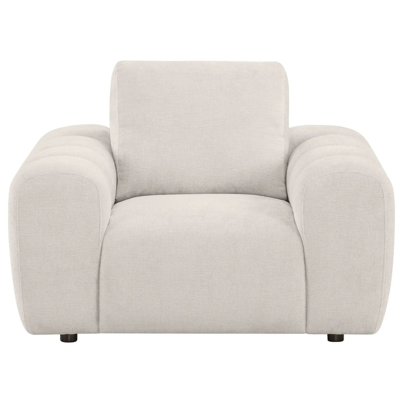 Burnett Chenille Upholstered Accent Chair Ivory by Unique Piece Furniture
