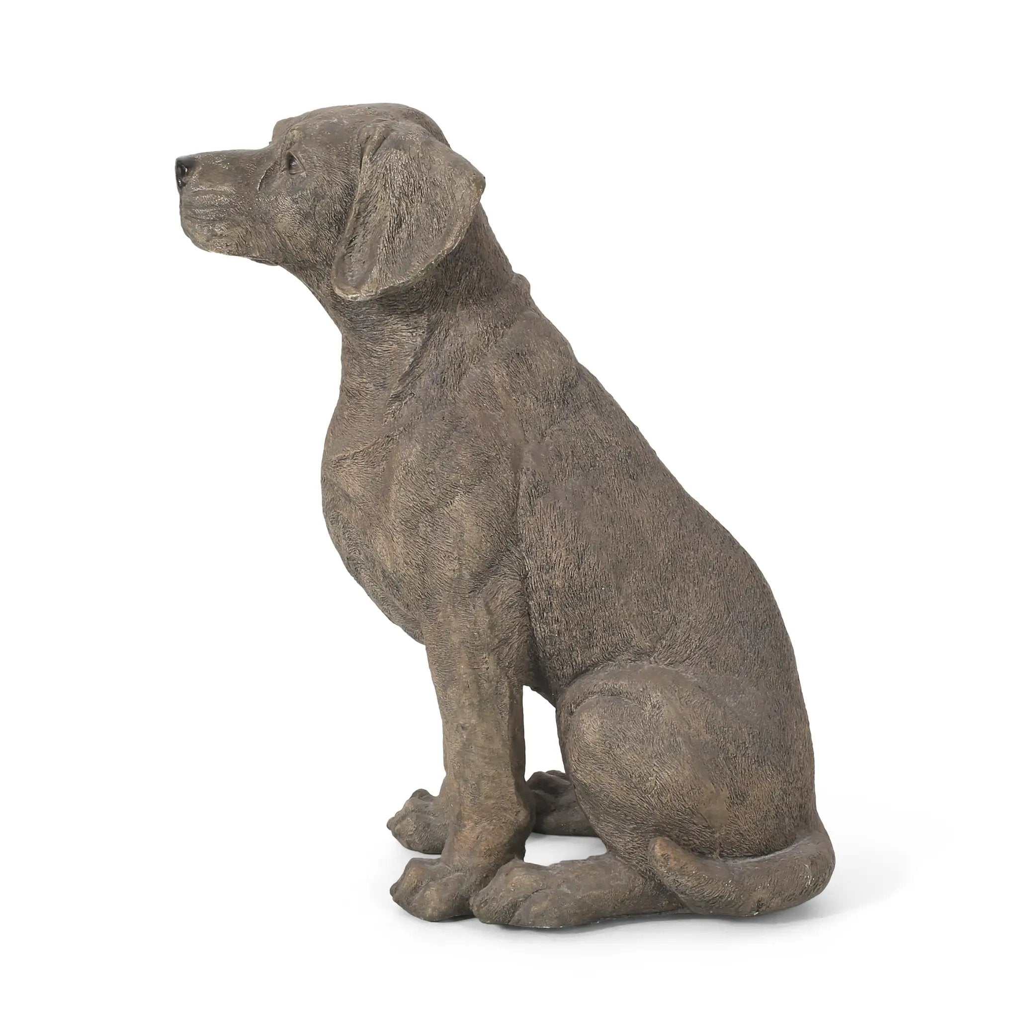 MGO Dog Decor Outdoor Dog Statue - Dark Brown by HouseOfZazla
