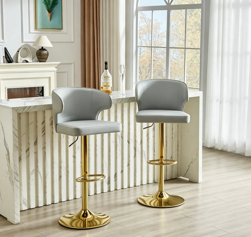Modern Rotating Adjustable Bar Chair Set - Grey by HouseOfZazla
