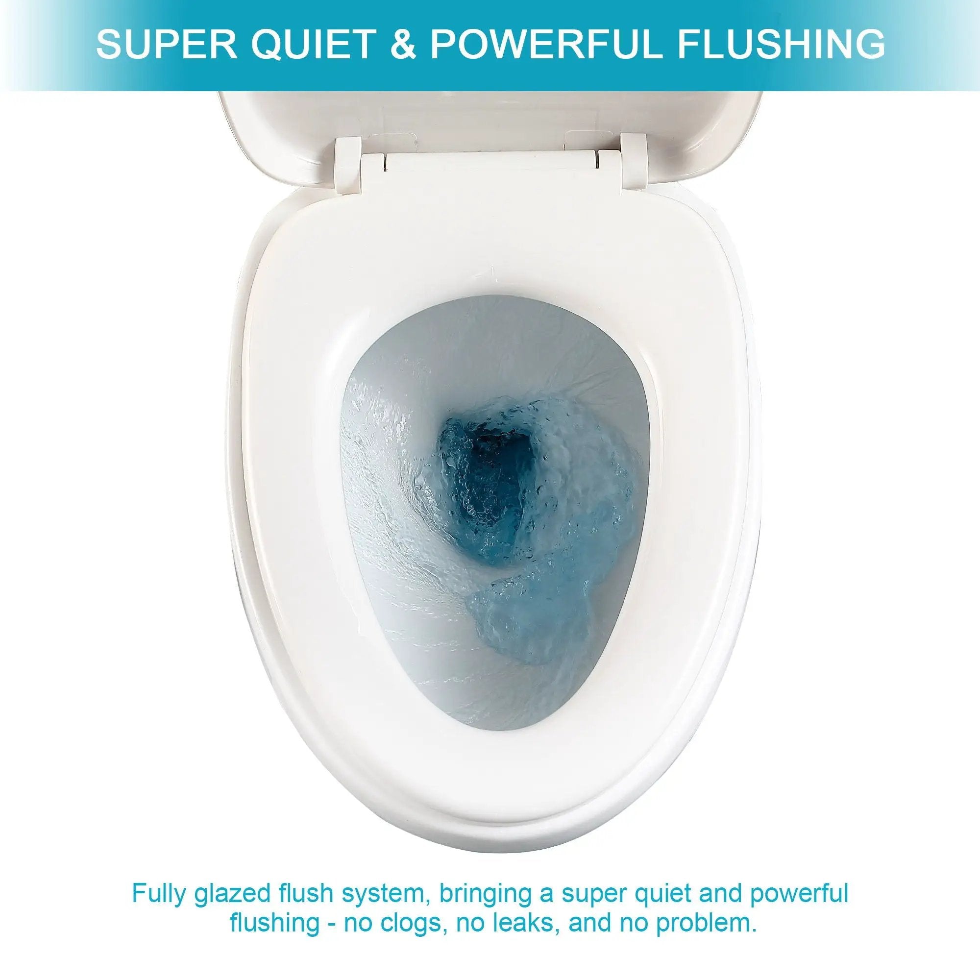 1 Piece Toilet With Dual Flush And Soft Closing Seat - White by HouseOfZazla