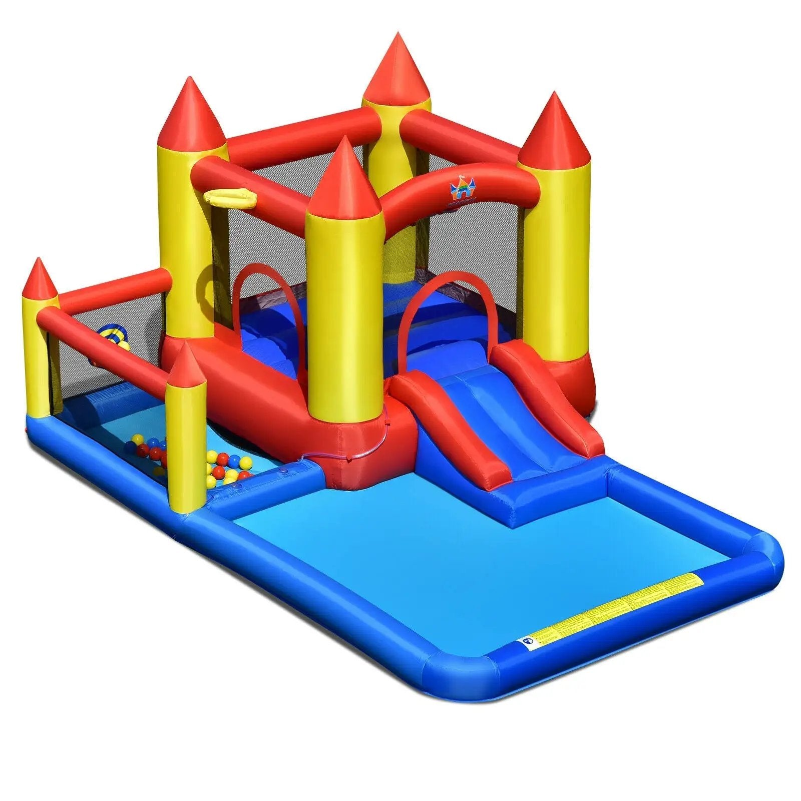 Inflatable Water Slide Castle Kids Bounce House with 480W Blower by DirectDeals