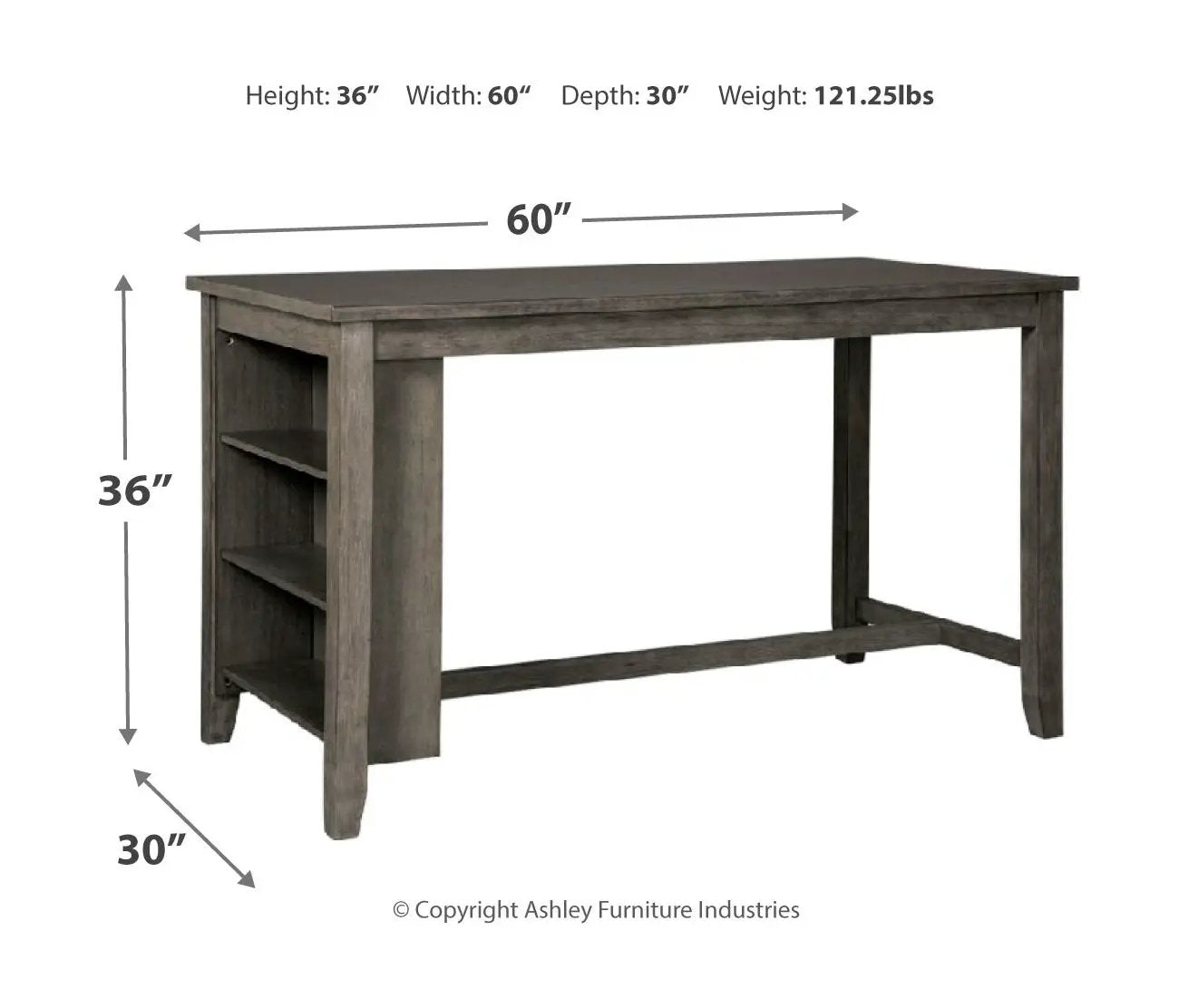 Caitbrook - Rectangular Counter Table Set by Unique Piece Furniture
