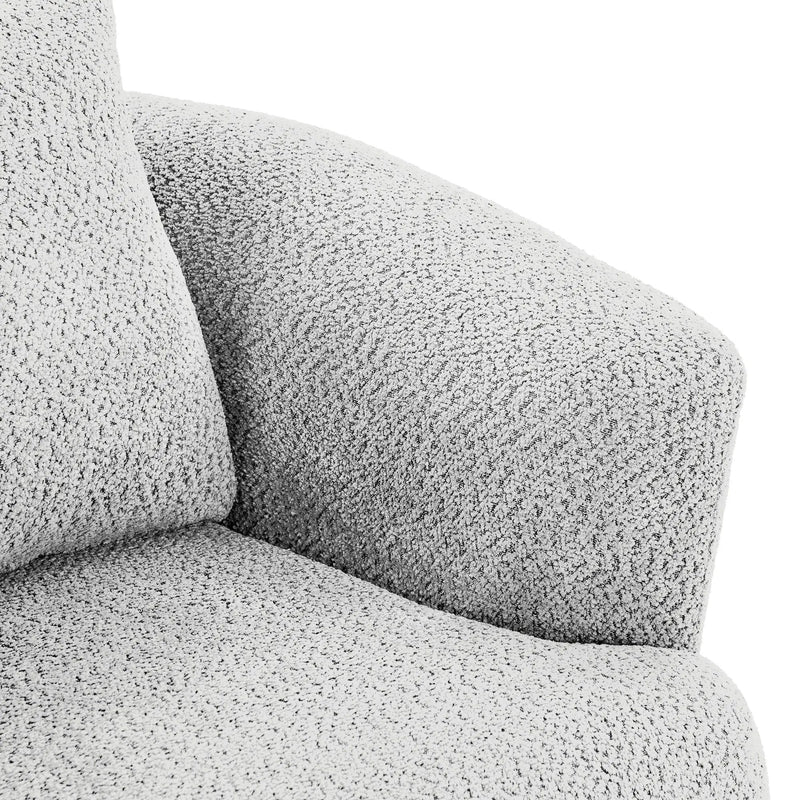 360° Swivel Barrel Sofa Chair With Throw Pillow, Upholstered Accent Chair by HouseOfZazla