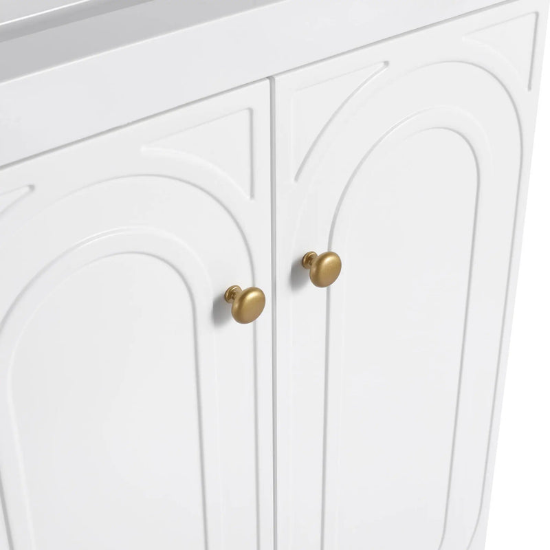 Modern Freestanding Bathroom Vanity With Soft Close Cabinet Doors by HouseOfZazla