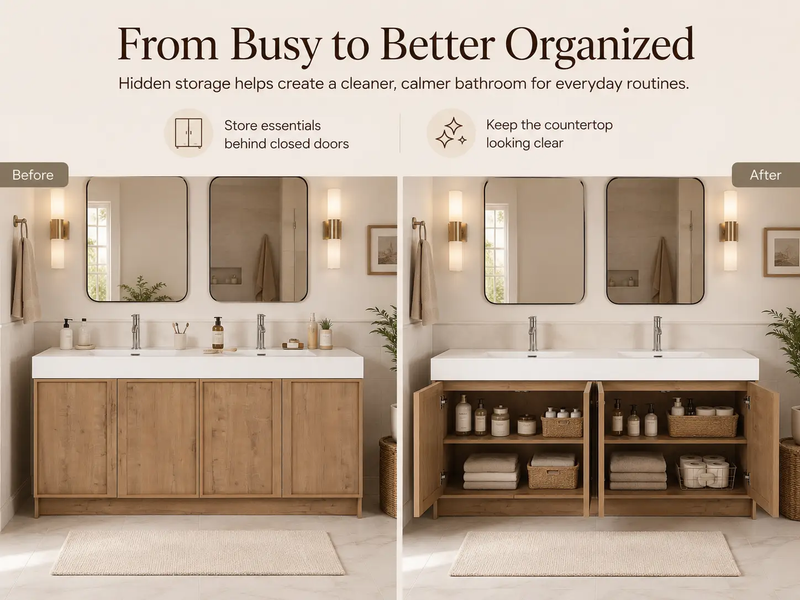 72" Freestanding Bathroom Vanity With Dual Resin Sink by HouseOfZazla
