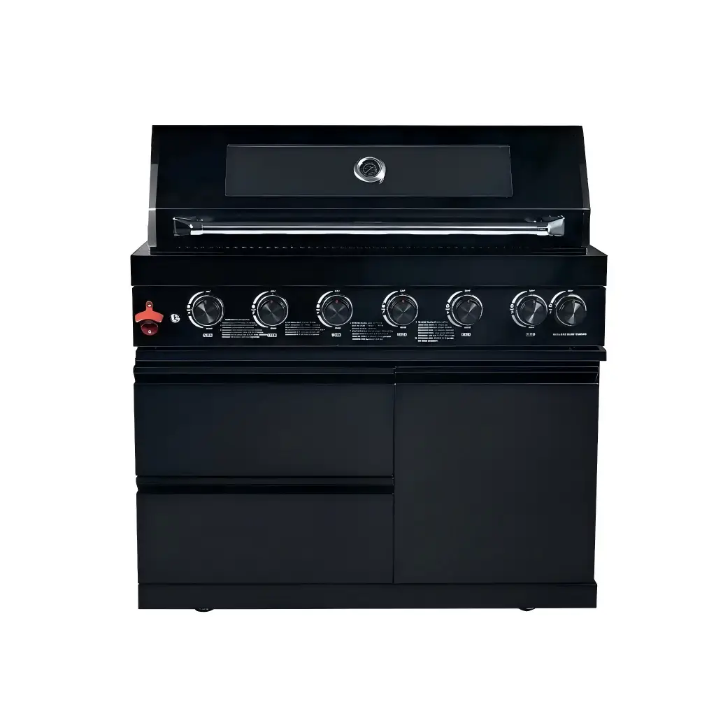 43" 6-Burner Natural NG Black Outdoor Kitchen Island Grill by Chery Industrial