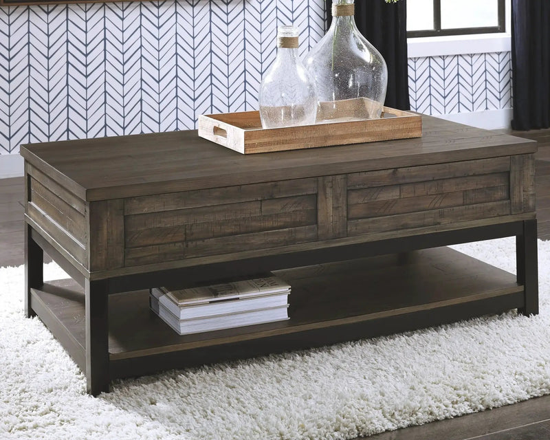 Johurst - LIFT TOP COCKTAIL TABLE - Grayish Brown by Unique Piece Furniture
