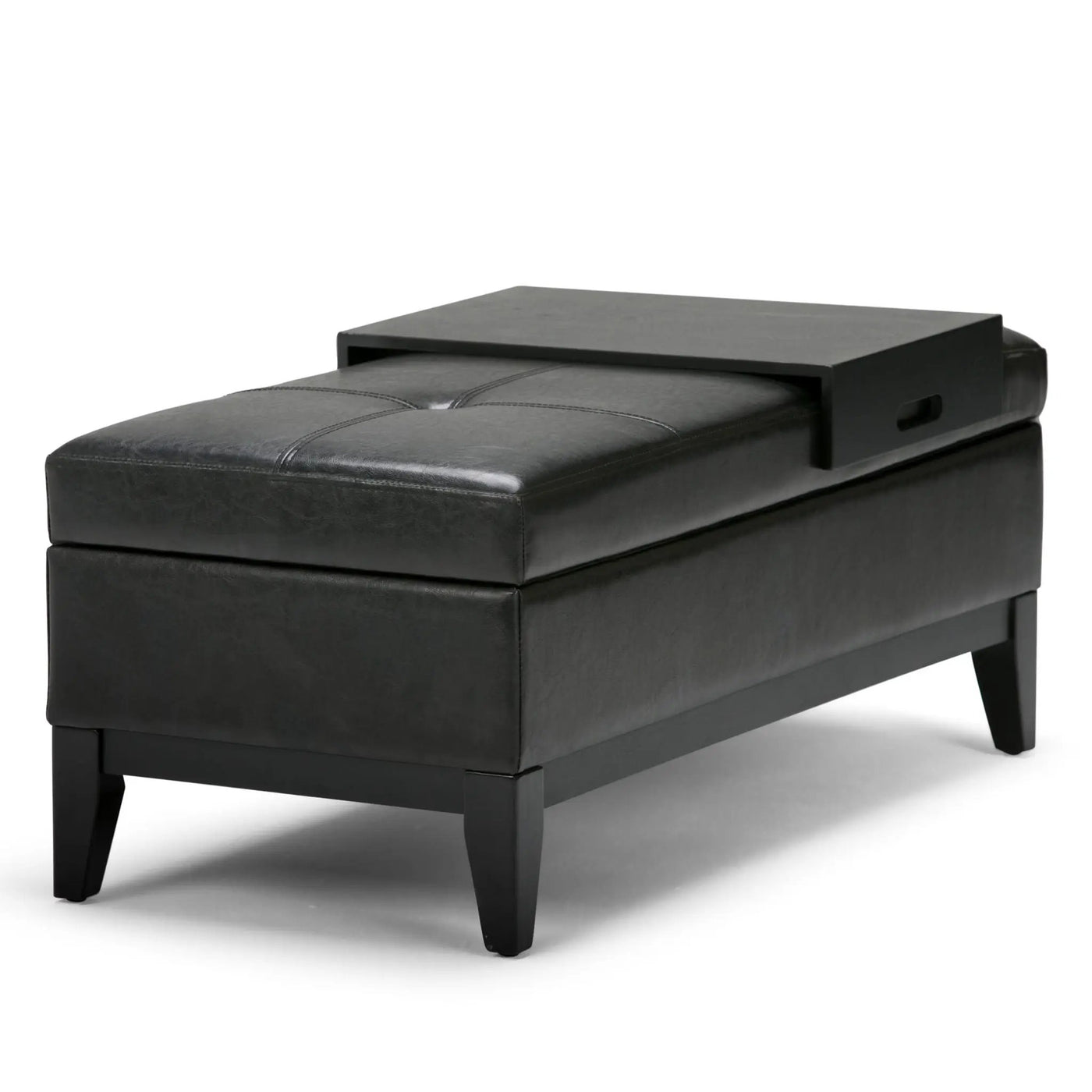 Oregon - Contemporary Storage Ottoman Bench With Tray by Unique Piece Furniture